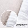 Softlife Белый Маленький Искусственный Мех Овчина Плед Пушистый Длинноворсовый Мех Чехол-Подушка на Стул Моющийся Квадратные Коврики для Гостиной Спальни Общежития 20" x 20"