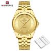 Naviforce Original Women Casual Quartz Watch Waterproof 3ATM Stainless Steel Strap Round Case Simple Lady Fashion Accessories Watch NF5067