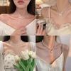 Elegant Pearl & Butterfly Tassel Necklace for Women - Niche Design, Versatile Clavicle Chain