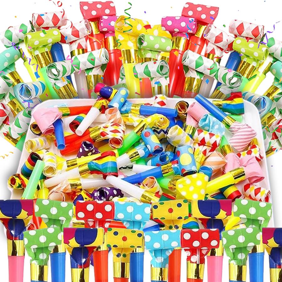 24/48/80/160pcs Party Blower Colorful Whistles Cheer Generator Atmosphere Creating Supplies Festival Birthday Celebration XJM