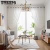 WTEMPO 2 шт. полузатеняющие оконные ширмы для гостиной, спальни, балкона, готовые шторы, дешевые солнцезащитные утолщенные белые марлевые шторы