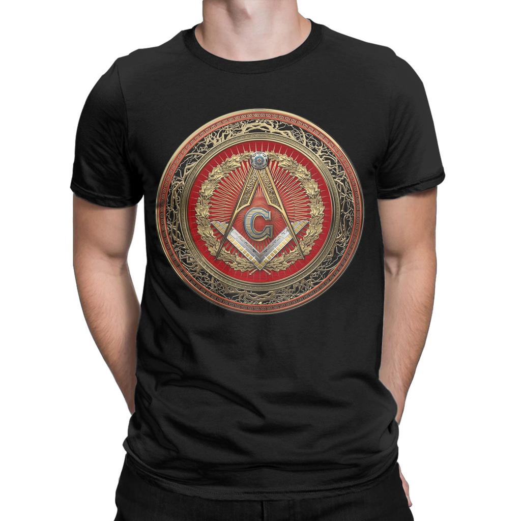 Illuminati Freemasonry T Shirt Unisex Pure Cotton Novelty T-Shirts Crewneck Tee Shirt Short Sleeve Tops Summer