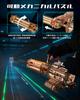 ROBOTIME 3D Wooden Puzzle, Toy Gun with Rubber Band Gun and Gatling Gun, 36-Round Capacity, Electric Rapid Fire, LED Muzzle Light, Assembly Kit, STEM
