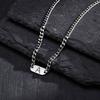 Stainless Steel Oval Pendant Classic A-Z Initial Letter No-fading Link Chain Necklaces for Men Women Fashion Minimalist Jewelry