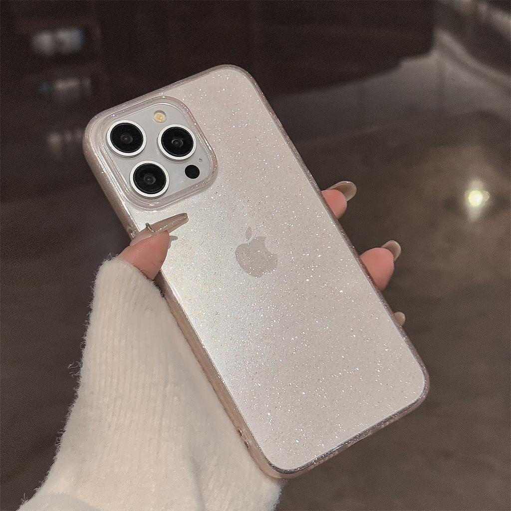 Прозрачный чехол со стразами и блестками для iPhone 17 Air 16 15 14 13 12 11 Pro Max Plus XS XR, прозрачный, сверкающий, противоударный, мягкий