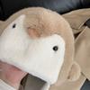 Cartoon Cute Penguin Hat Warm Plush Cap Cute Animals Ears Beanie Hats  Girls