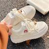College Style Thick-soled Cartoon Little White Shoes Women's New Mesh Breathable Casual Shoes Versatile Board Shoes