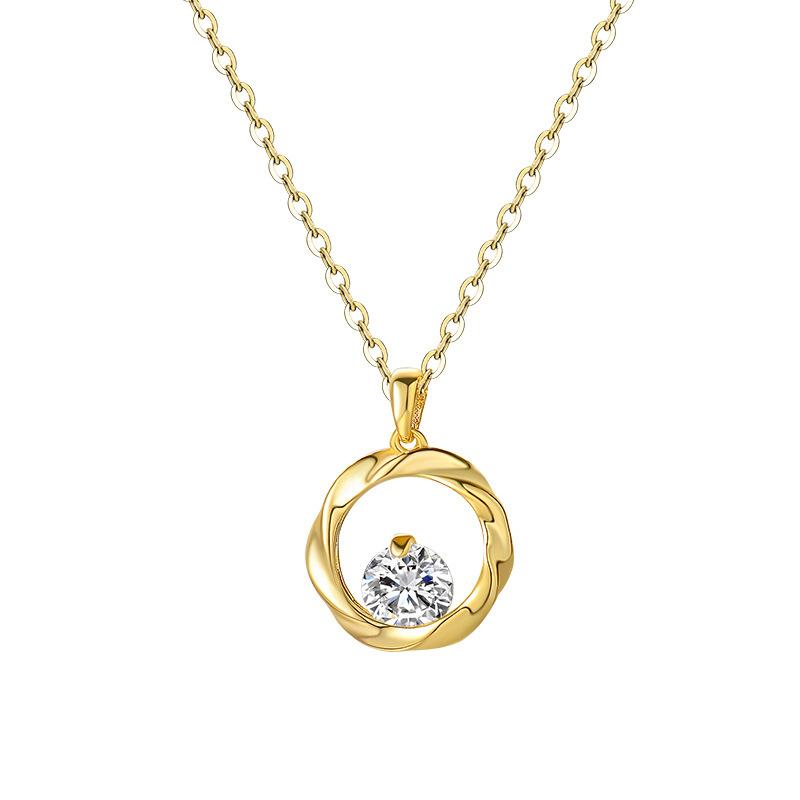 Цепочка-ошейник Mobius Zircon с геометрическим кругом в подарок девушке