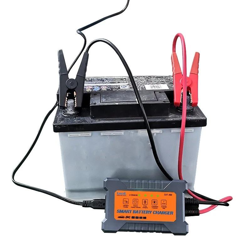 LANCOL CAT900 Portable Car Battery Charger 12V 3A Full Automatic Smart Car Battery Charger Repair Maintainer Wet Dry Lead Acid