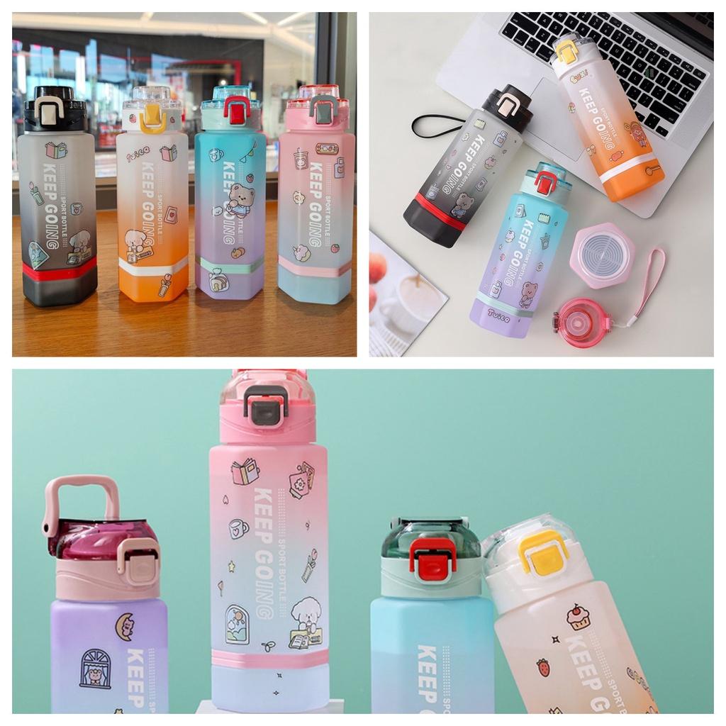 Пластиковый шестигранный стакан 700 мл с механизмом блокировки и удобной ручкой для переноски. Доступны градиентные цвета.