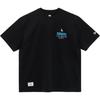 New Era SS24 Лос-Анджелес Доджерс Футболка с принтом логотипа, круглый вырез, короткий рукав, унисекс, черная 14413063