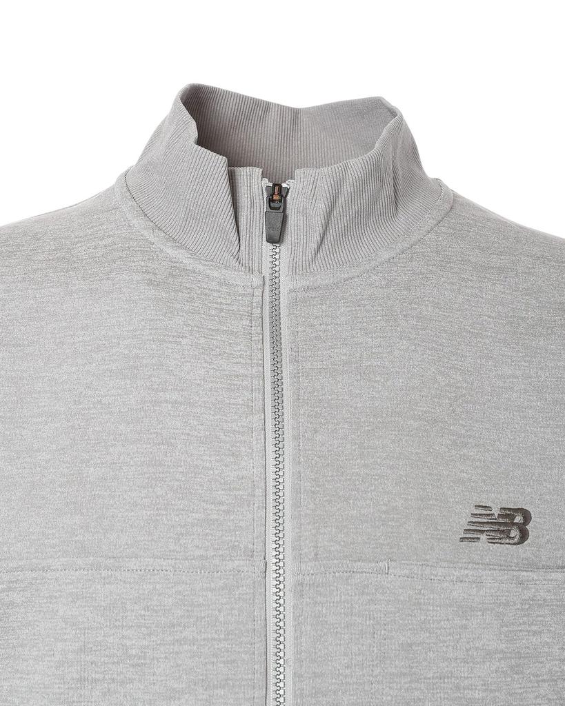 New Balance Men's Golf Sweat Blouson Jacket (012-5262002) Gray - Cardboard Knit, Moisture Wicking, Quick Dry Trainer (Size5)