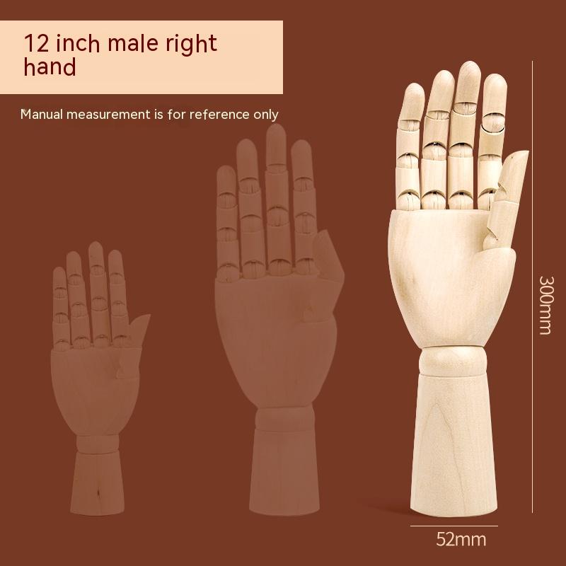 Sketch Drawing Mannequin Model Wooden Hand Model Human Artist Models Flexible Jointed Hand 5.5-12 Inches Tall Movable Limbs