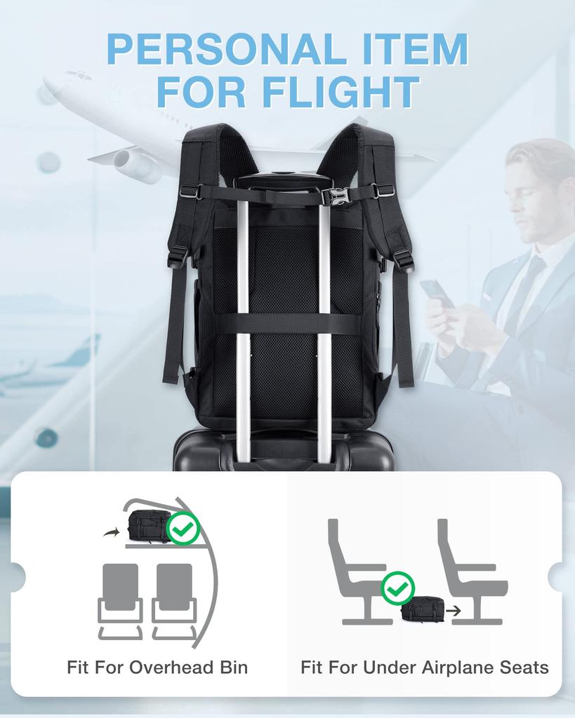 Рюкзак большой емкости компрессионный дорожный рюкзак бизнес 40л расширяемый рюкзак 17 дюймов ПК A4 с сумкой для обуви водонепроницаемый ударопрочный дорожный бизнес