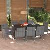 Day and Night - Day and Night 9-piece Garden Furniture Set with Gray Synthetic Rattan Cushions