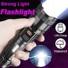 Strong Light LED Flashlight USB Rechargeable Lamp COB Lights Power Display Waterproof Torch Light Super Bright Spotlight Lightweight Flashlights