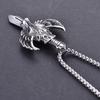 Кулон с головой волка и мечом, винтажное ожерелье, модное мужское ожерелье с преувеличенным крылатым волком
