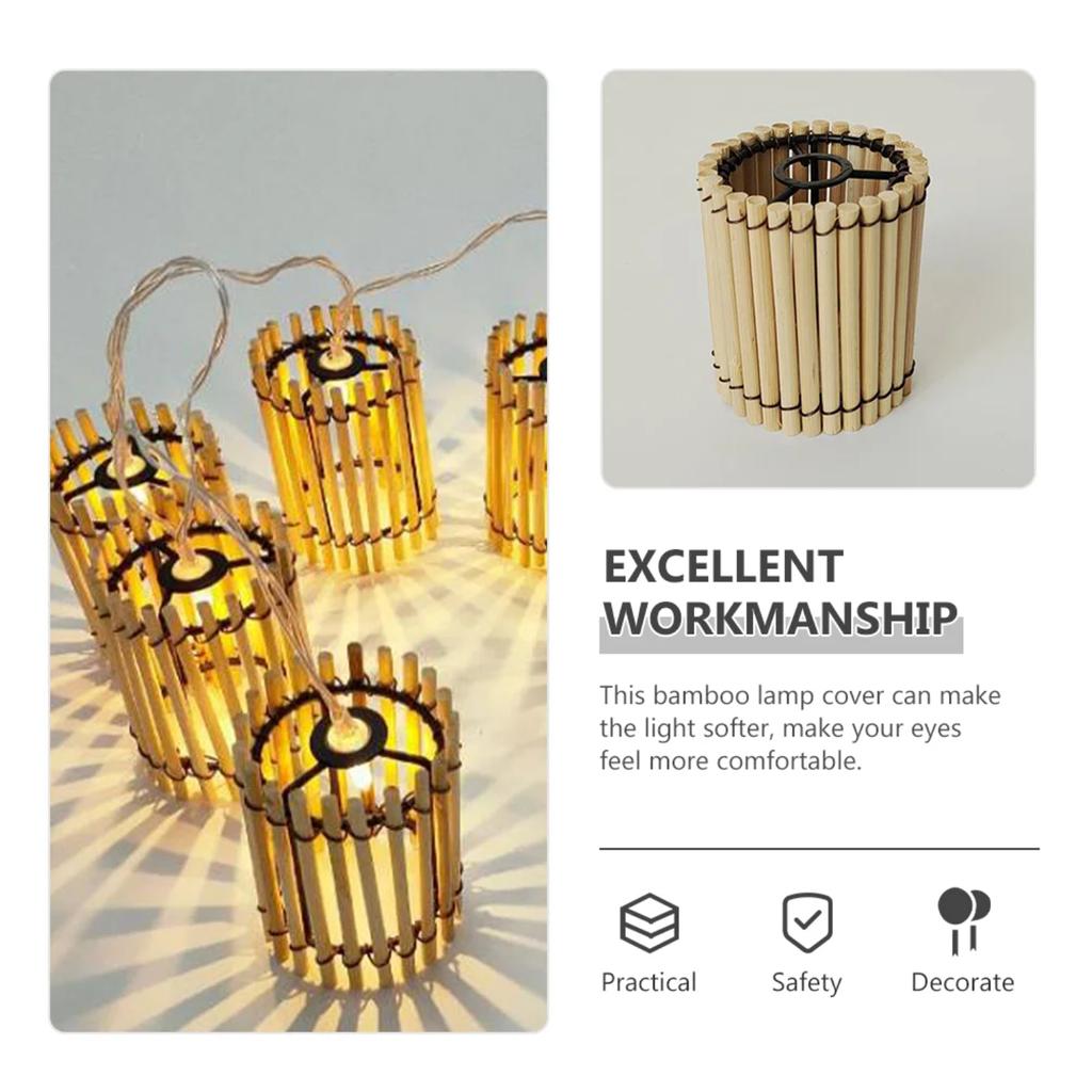 Новый абажур из бамбука, подвесной светильник, чехлы, аксессуары, декоративные подвесные светильники для маленькой спальни