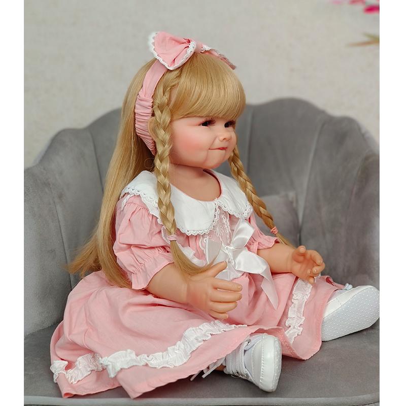 55 см 22 дюйма куклы реборн реалистичные Рая полностью силиконовые детские Bebe кукла для новорожденных девочек водостойкая игрушка для детей подарок