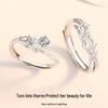 Thorns and Roses 925 Silver Couple Rings - Niche Design Christmas Gift for Him and Her