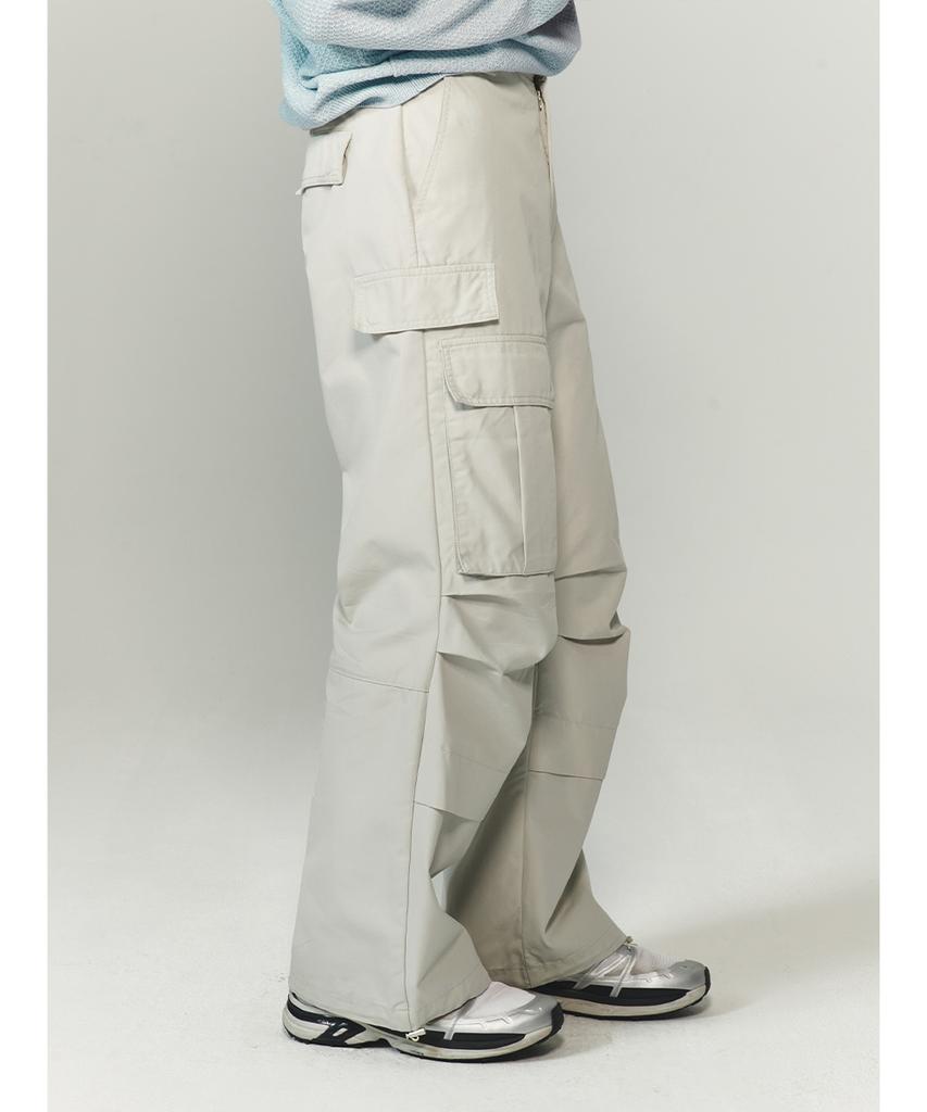 INTEMPOMOOD Fw Combat Pocket Cargo Pants_Light Grey
