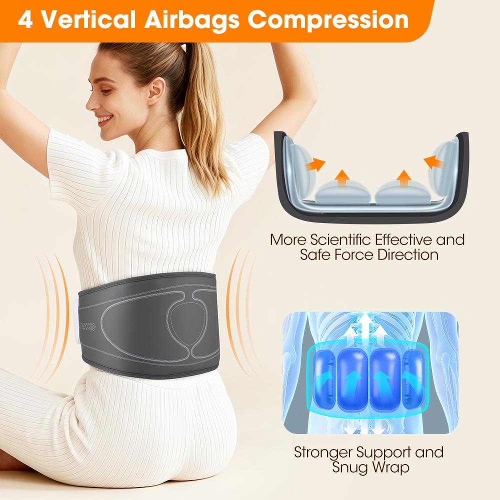 Xiaomi Airbag Decompression Lumbar Support Belt Heating Waist Massager Lower Back Support Protector Lumbar Fatigue Relief Rechargeable