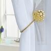 Rhinestone Flower Magnetic Curtain Buckle Tieback Holdback Drape Holder Decor