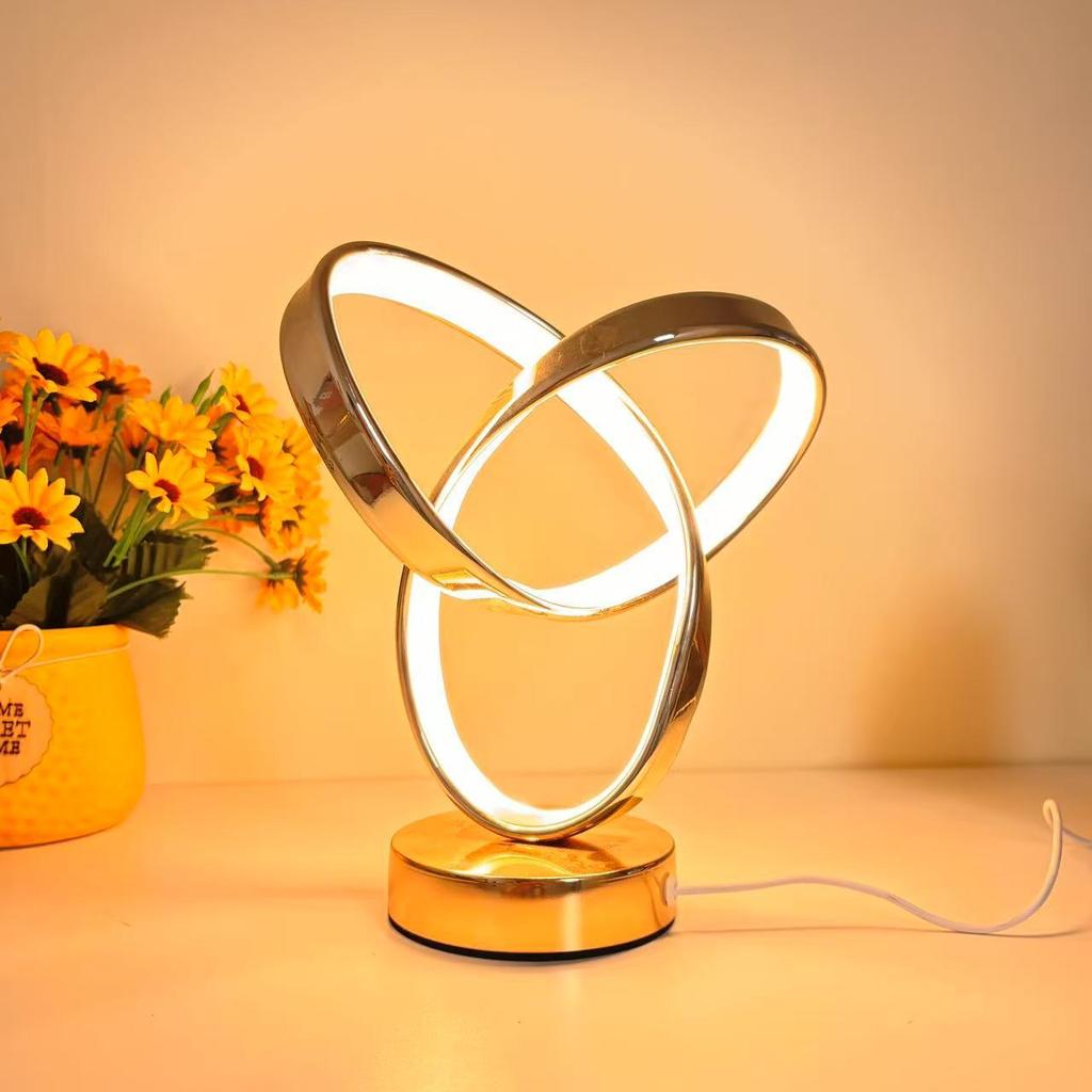 Seaweed Wave Bedside Lamp, Ambient Small Night Light, Creative Luxury Table Lamp for Bedroom Living Room
