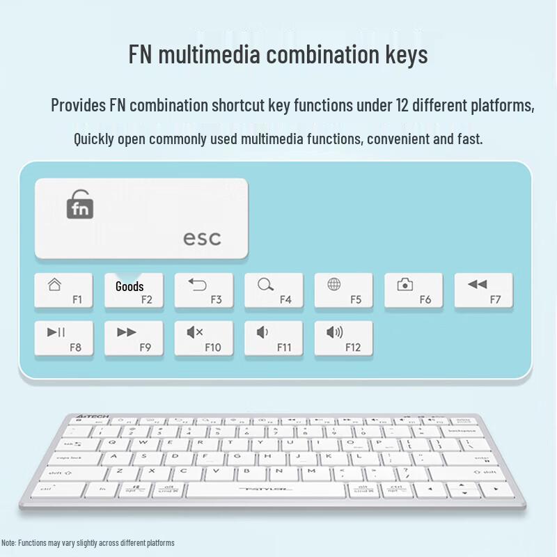 A4TECH FX51 Wired Silent 78-Key Scissor-Switch Mini Keyboard