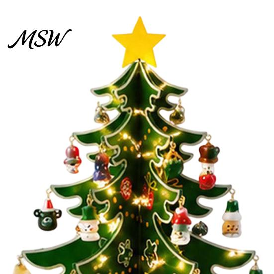 Holiday Countdown Ritual Gift Wooden Christmas Tree Advent Calendar 2026, 24-Day Tabletop Xmas Family Activity Set Ornaments for Party Supplies, Home