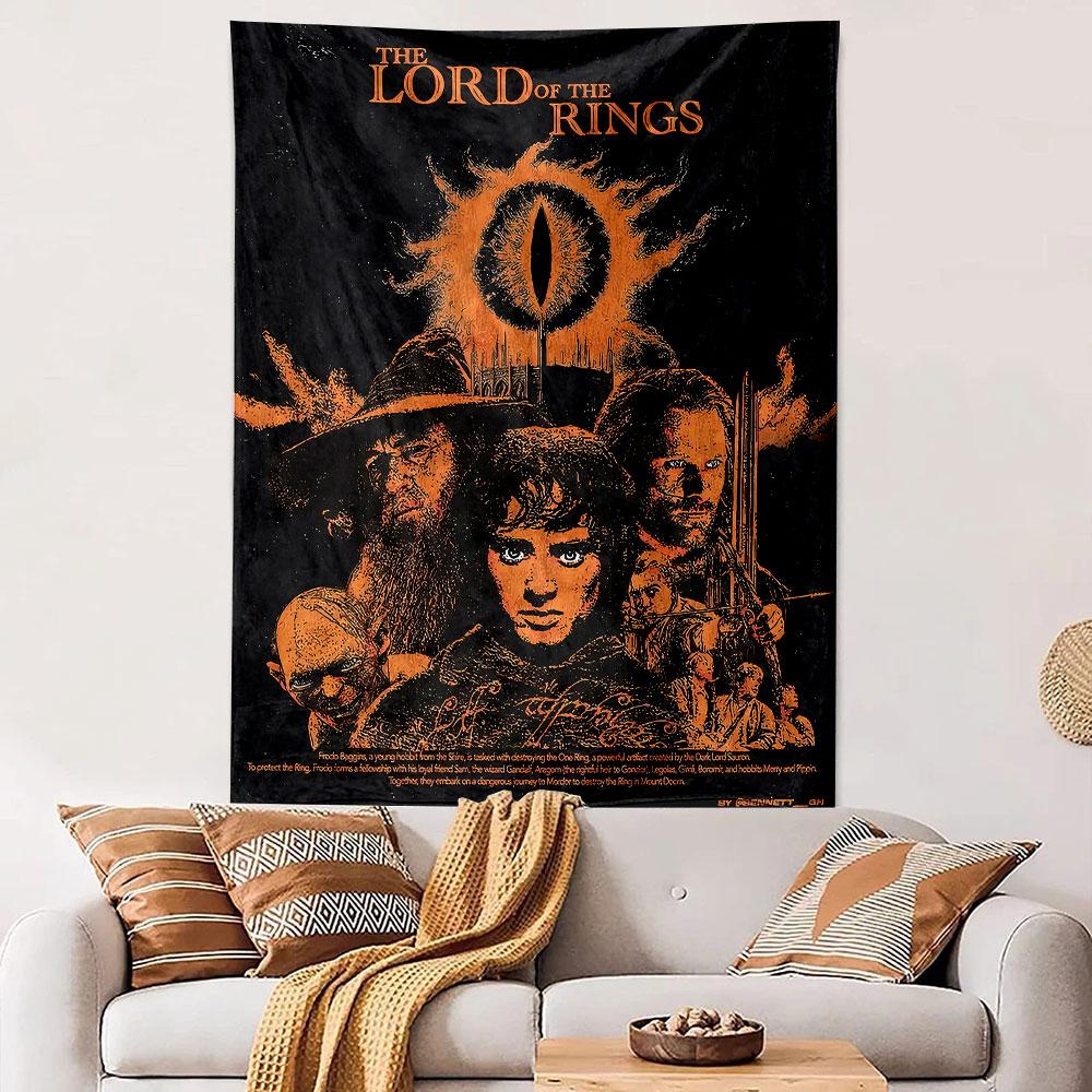 The Hobbit Movie Tapestry Wall Hanging, Bilbo Baggins Adventure Art, Fantasy Film Wall Decor for Bedroom Man Cave