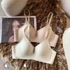 New Traceless Lingerie for Women with Small Breasts and A Thin Collection Bra Comfortable Jelly Strip Prevents Sagging and No Steel Ring On The Bra