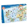DJECO Observation Puzzle, World Animals, 100-Piece Jigsaw Puzzle, World Map, Animal Hunting Picture Book, Montessori Style, Ages 4, 5, 6, 7, Boys and