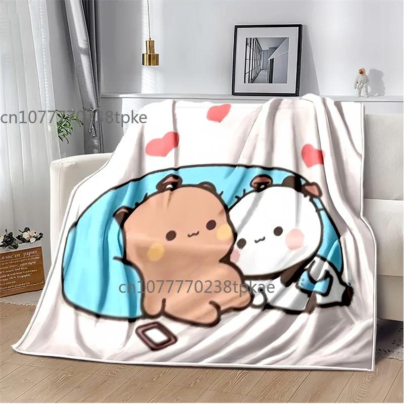 Cute Bubu and Dudu Series Blanket Flannel Cozy Soft Fleece Bedspread Classic Cartoon Blanket,Decke