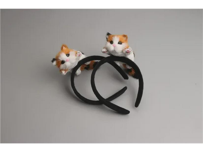 Papa Cat Kitten Headband & Hairpin Set: Playful Korean Hair Accessories for Girls