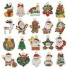 50-Piece Christmas Alloy Enamel Charms Set: Mixed Style DIY Pendants and Dangle Charms.