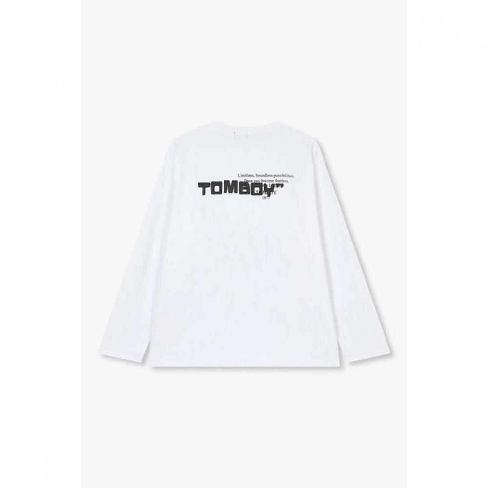 Tomboy Back Fade PrinT Long Sleeve T shirT 91m6122122ar