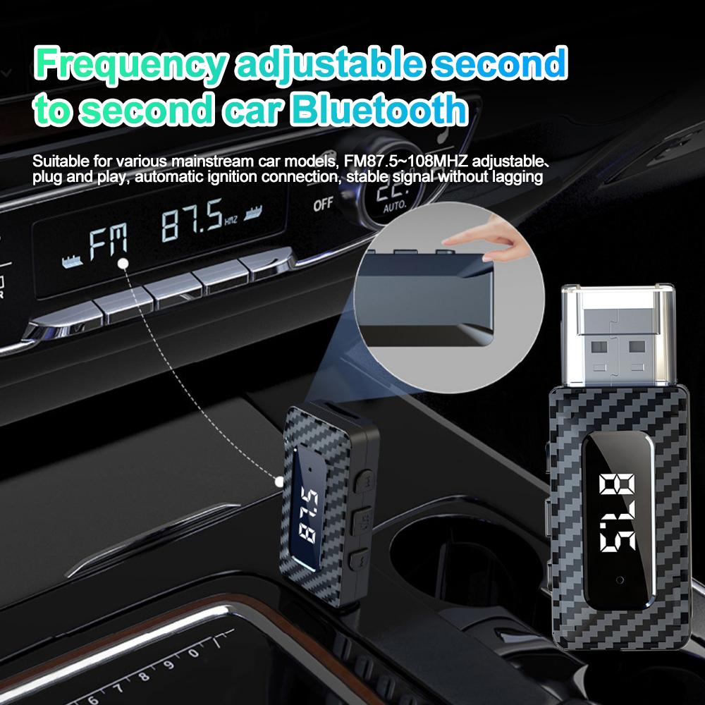 5.3 Мини 3 в 1 USB Автомобильный Bluetooth передатчик приемник со светодиодным дисплеем Handsfree Call Car Kit Авто Беспроводное аудио для FM-радио