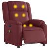 VidaXL Fauteuil de massage inclinable électrique rouge bordeaux 3205147