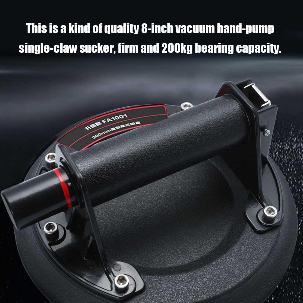 8-дюймовая вакуумная присоска, грузоподъемность 200 кг, сверхмощный вакуумный подъемник для подъема гранитного стекла