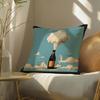 Подушка-чехол Madame Clicquot Wine V-Veuve C-Clicquot, двусторонняя, плюшевая, для дивана, из органического дышащего материала, с потайной молнией