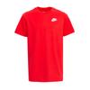 Sportswear Logo Embroidered Crew Neck Short Sleeve T-Shirt Kids Tops University-Red AR5254-657