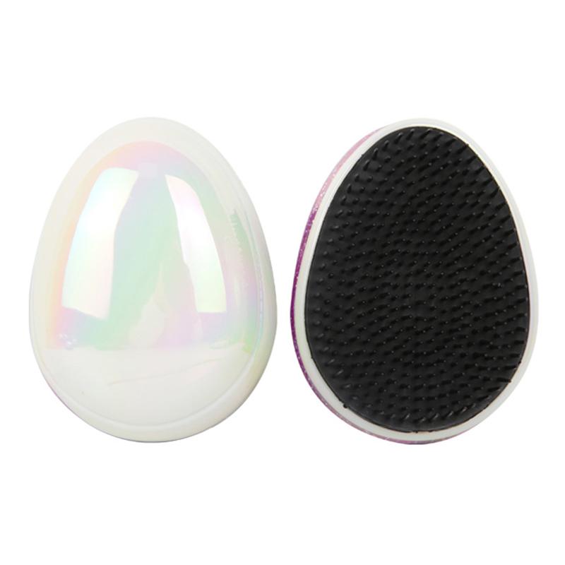 1 шт. Мини-щетка для волос в форме яйца, круглая мягкая расческа для распутывания волос, расческа для укладки волос, парикмахерская расческа