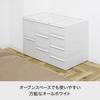 Like-it Storage Box Closet System with Drawers, Medium, 32cm Wide x 52cm Deep x 21.5cm High, All White, CS-D2, 52cm Deep, Perfect for Closet Storage,