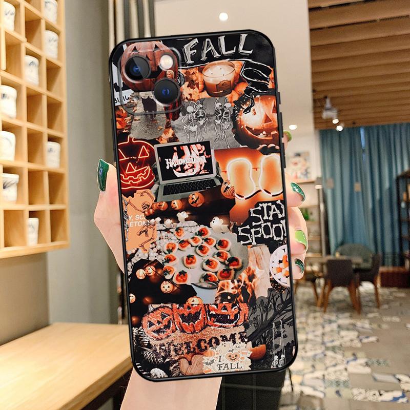 Эстетичный чехол для телефона на Хэллоуин для iPhone 15 Pro Max 14 13 12 11 16 17 Pro Max mini 15 16 Plus 16e 17 Air Cover