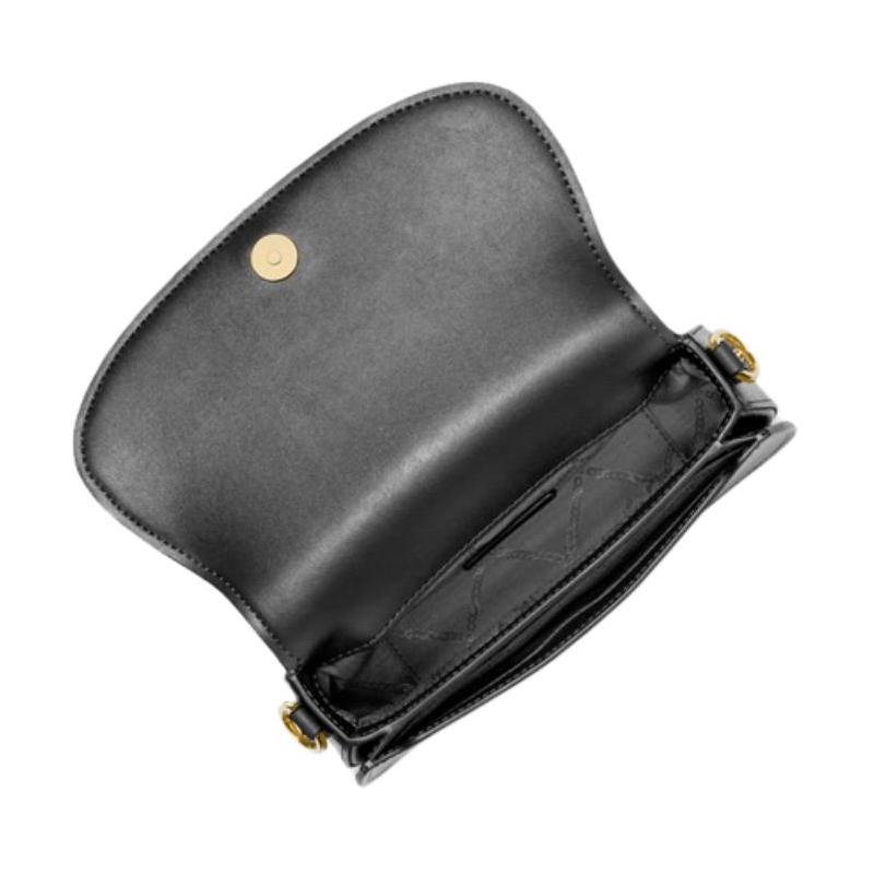 MICHAEL KORS Mila chain strap design solid color leather armpit shoulder bag women's black