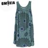 Женская мода лето весна однотонный принт без рукавов с круглым вырезом и высокой талией повседневные платья