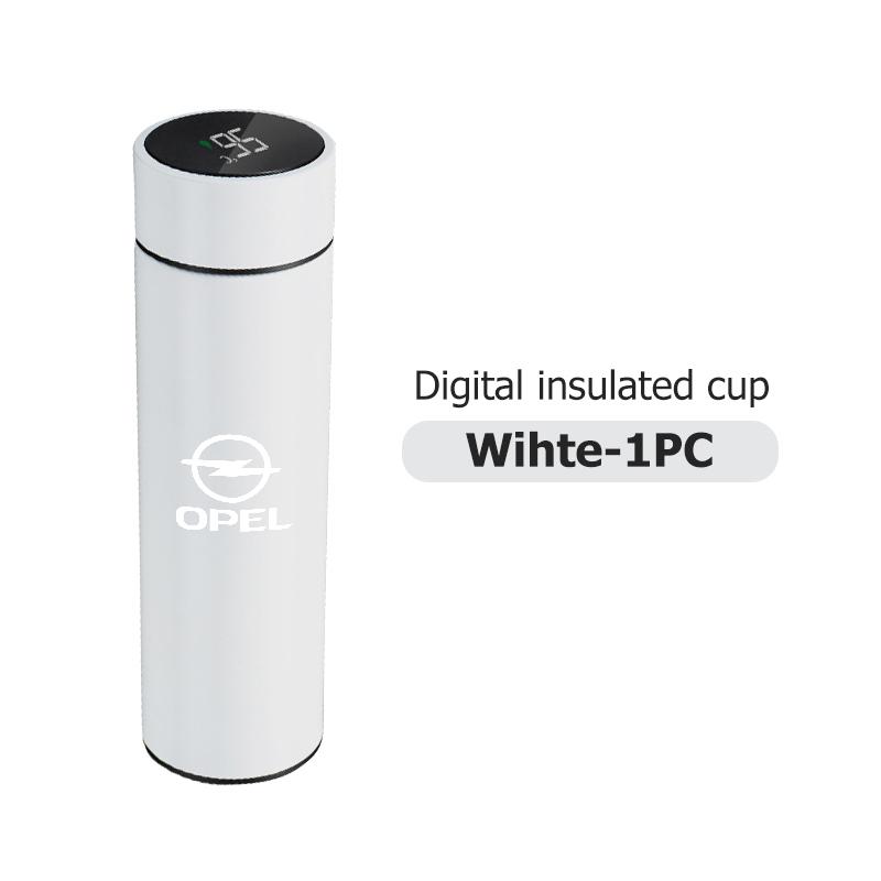 AAAYS1 For Opel 304 Stainless Steel Thermos Cup Smart Display Vacuum Water Cup Insignia Corsa Zafira Mokka Grandland Antara Ampera