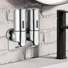 2 Pieces Liquid Soap Dispensers Bathroom Dispenser Set Double-sided Dispensing Manual Press Bath
