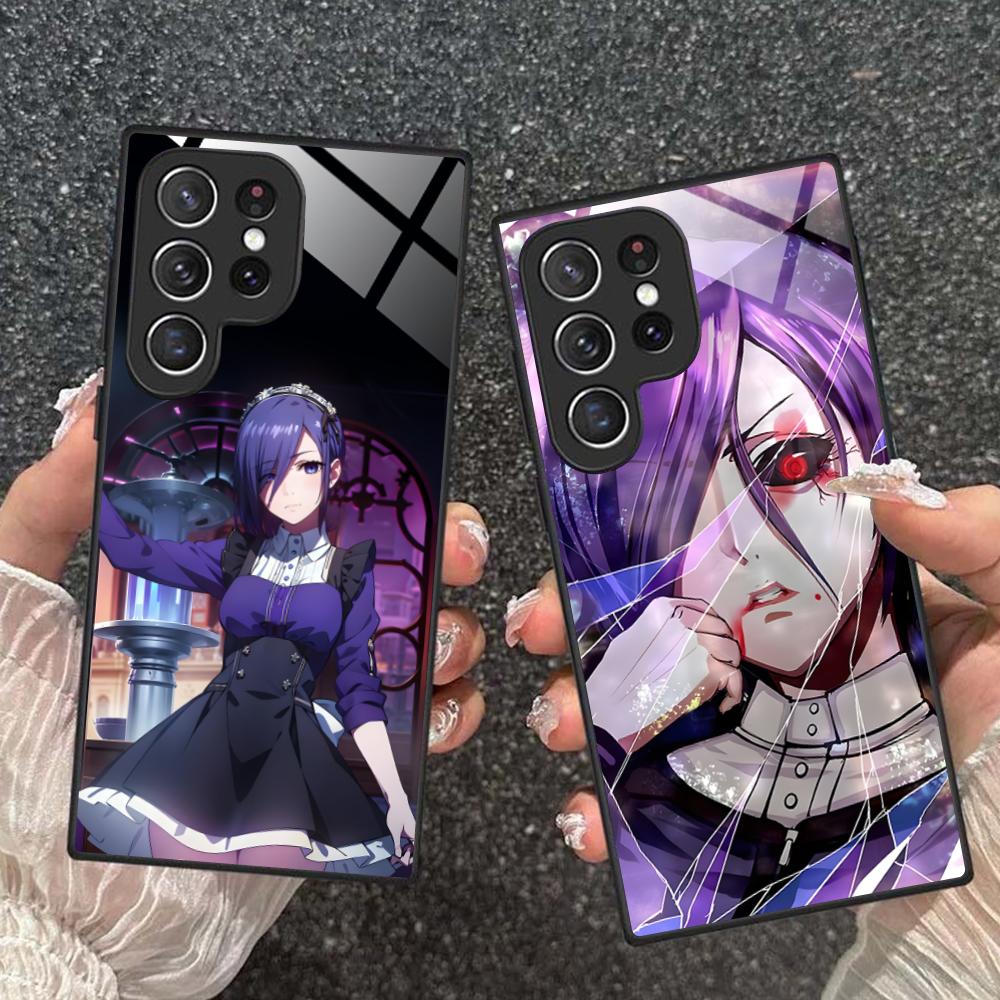 Чехол для телефона Tokyo Ghoul Тока Кирисима для Samsung Galaxy A56 55 54 53 52 51 36 35 34 23 16 15 5G Стеклянная крышка Роскошные мобильные телефоны
